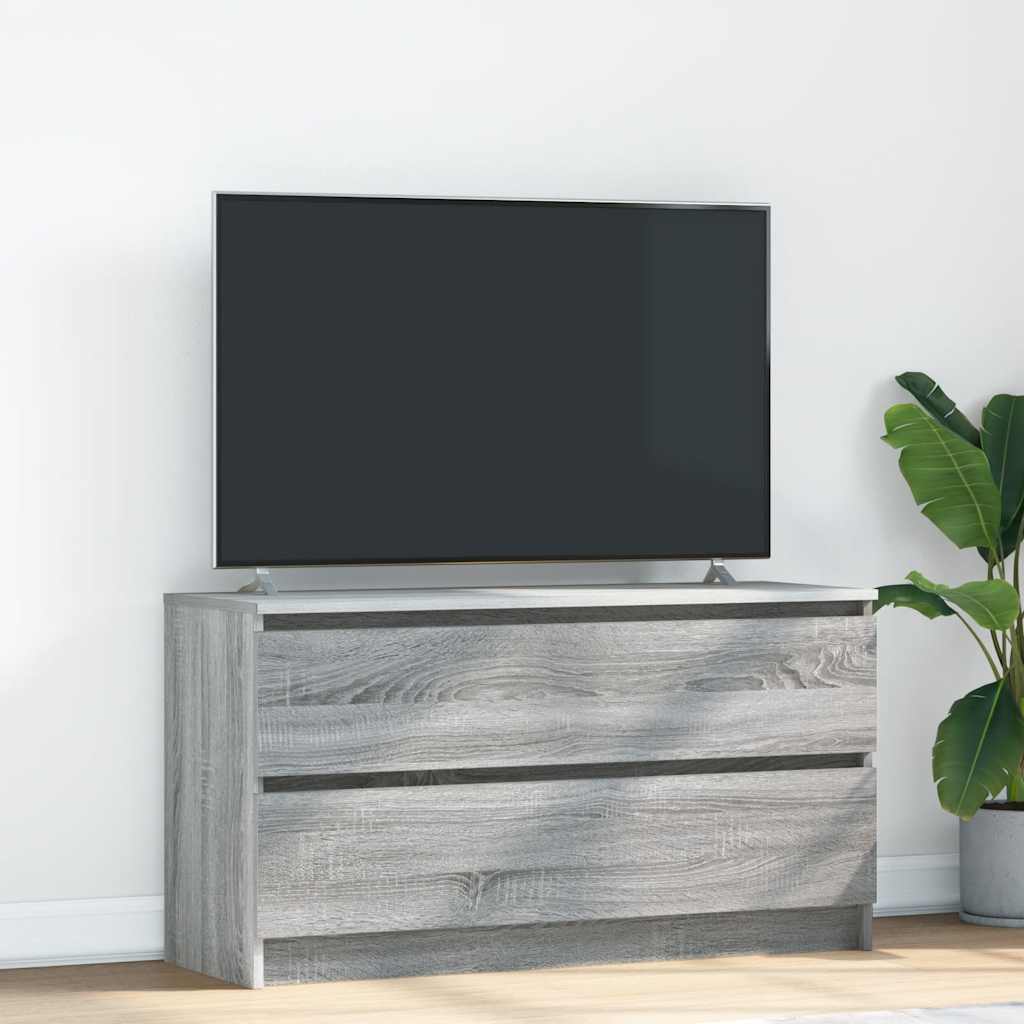 JUNG Vida TV-Schrank Grau Sonoma 100x35x54 cm Holzwerkstoff