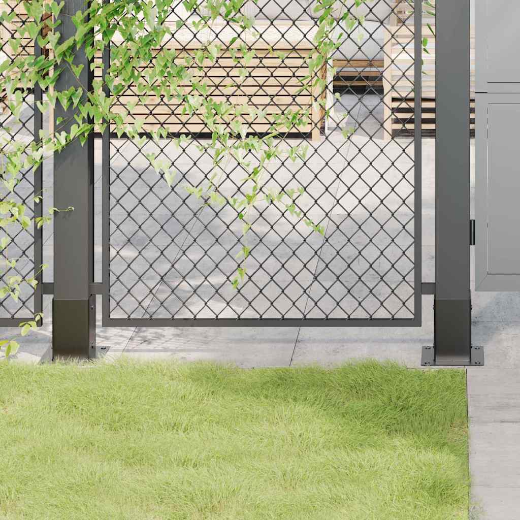 JUNG Vida Pfostenträger Quadrat 4 Stk. 91x91 mm Pulverbeschichteter Stahl