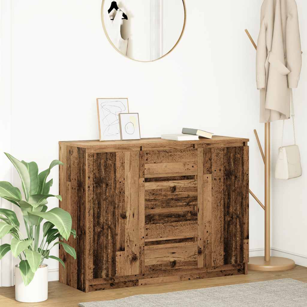 JUNG Vida Sideboard mit Schubladen Altholz-Optik 100,5x35x76 cm