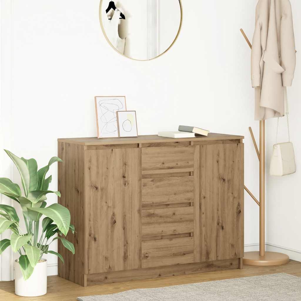 JUNG Vida Sideboard mit Schubladen Artisan-Eiche 100,5x35x76 cm