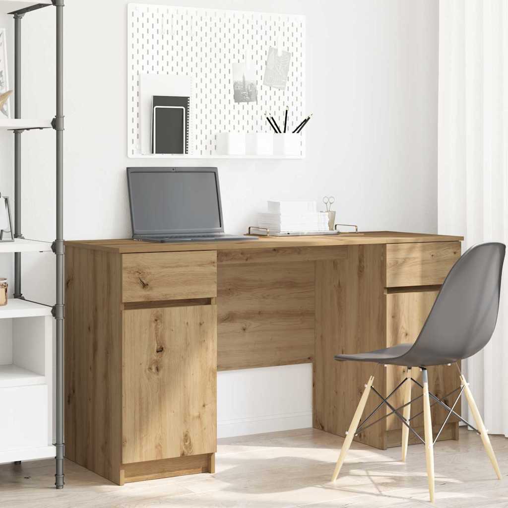 JUNG Vida Schreibtisch Artisan-Eiche 140 x 49 x 76 cm Holzwerkstoff