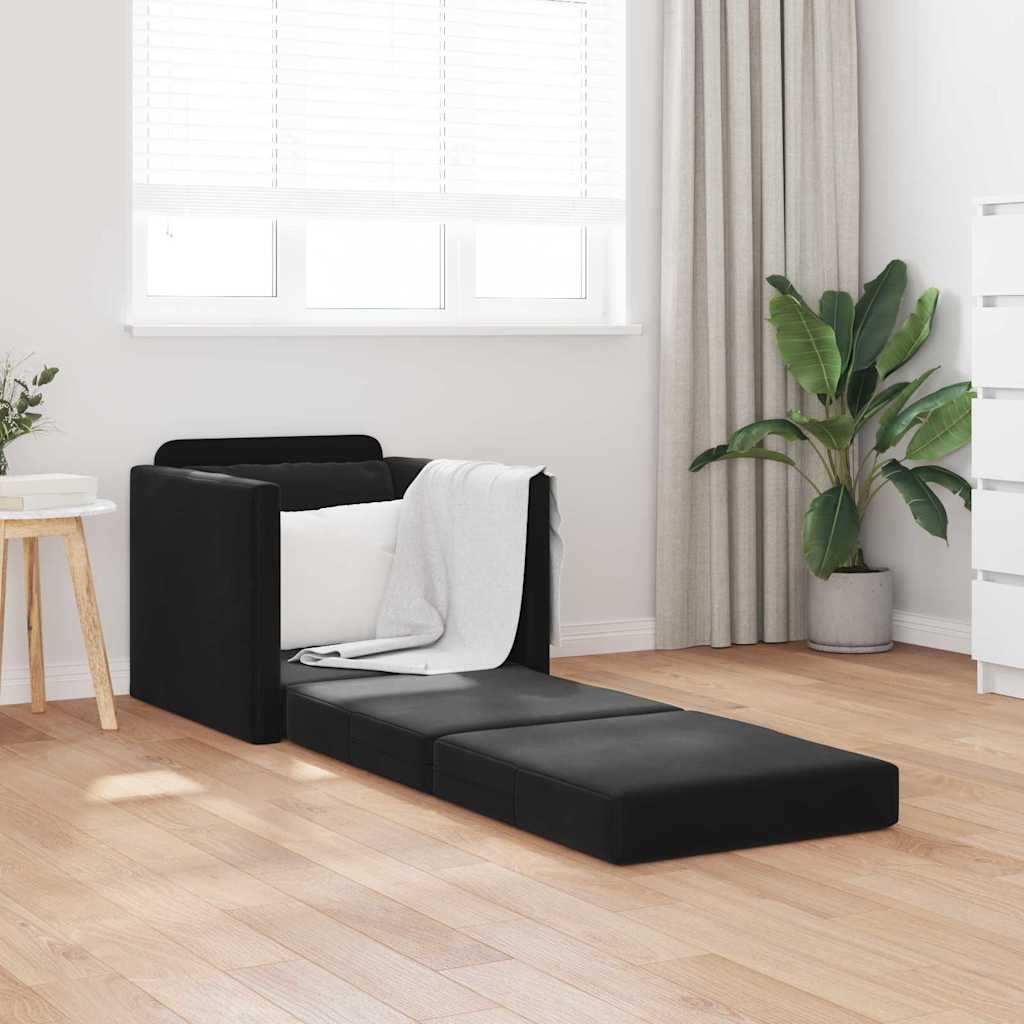JUNG Vida Schlafsofa Schwarz 74 x 77 x 81 cm Samt