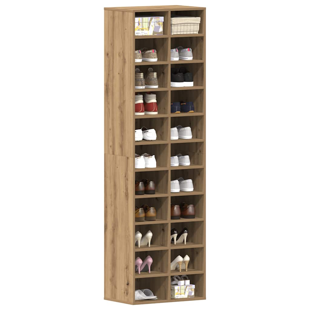 JUNG Vida Schuhschrank Artisan-Eiche 54x34x183 cm Holzwerkstoff