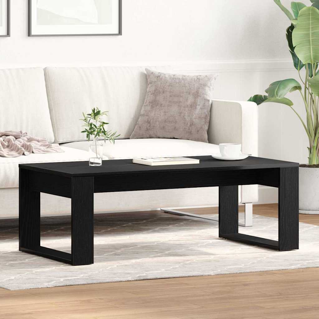 JUNG Vida Couchtisch Schwarz Eichen-Optik 102 x 50 x 35 cm Holzwerkstoff