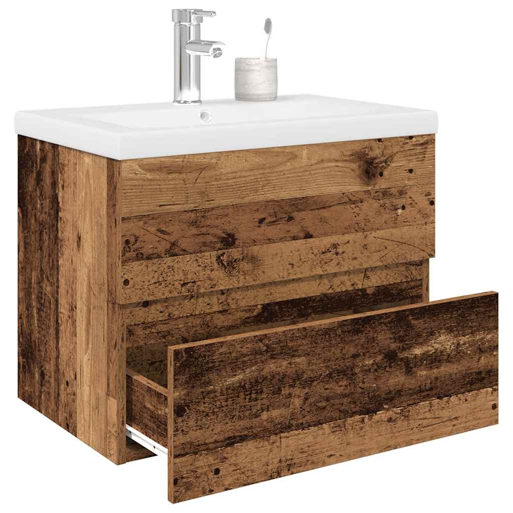 JUNG Vida Waschbeckenunterschrank mit Einbaubecken und Wasserhahn