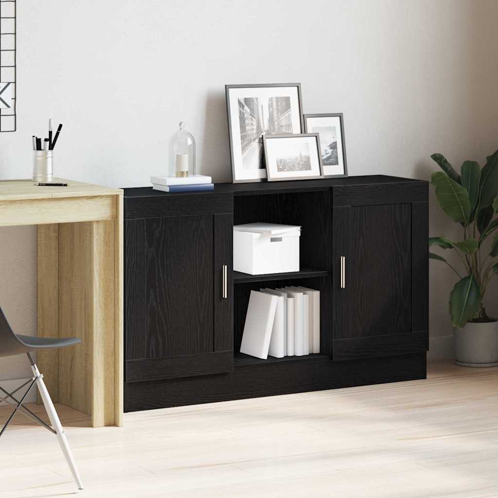 JUNG Vida Sideboard Schwarz Eichen-Optik 120 x 30,5 x 70 cm Holzwerkstoff