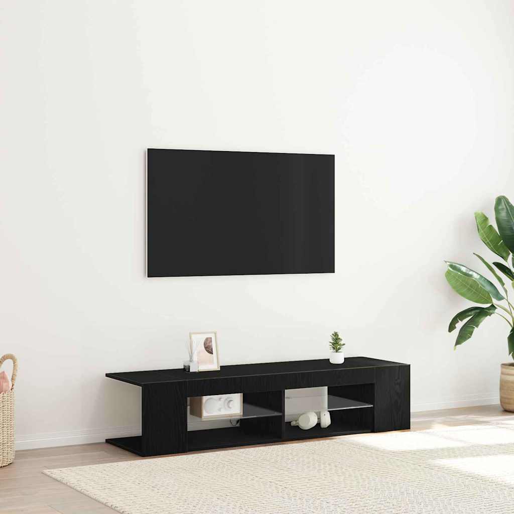 JUNG Vida TV-Schränk Schwarz Eichen-Optik 135 x 39 x 30 cm Holzwerkstoff