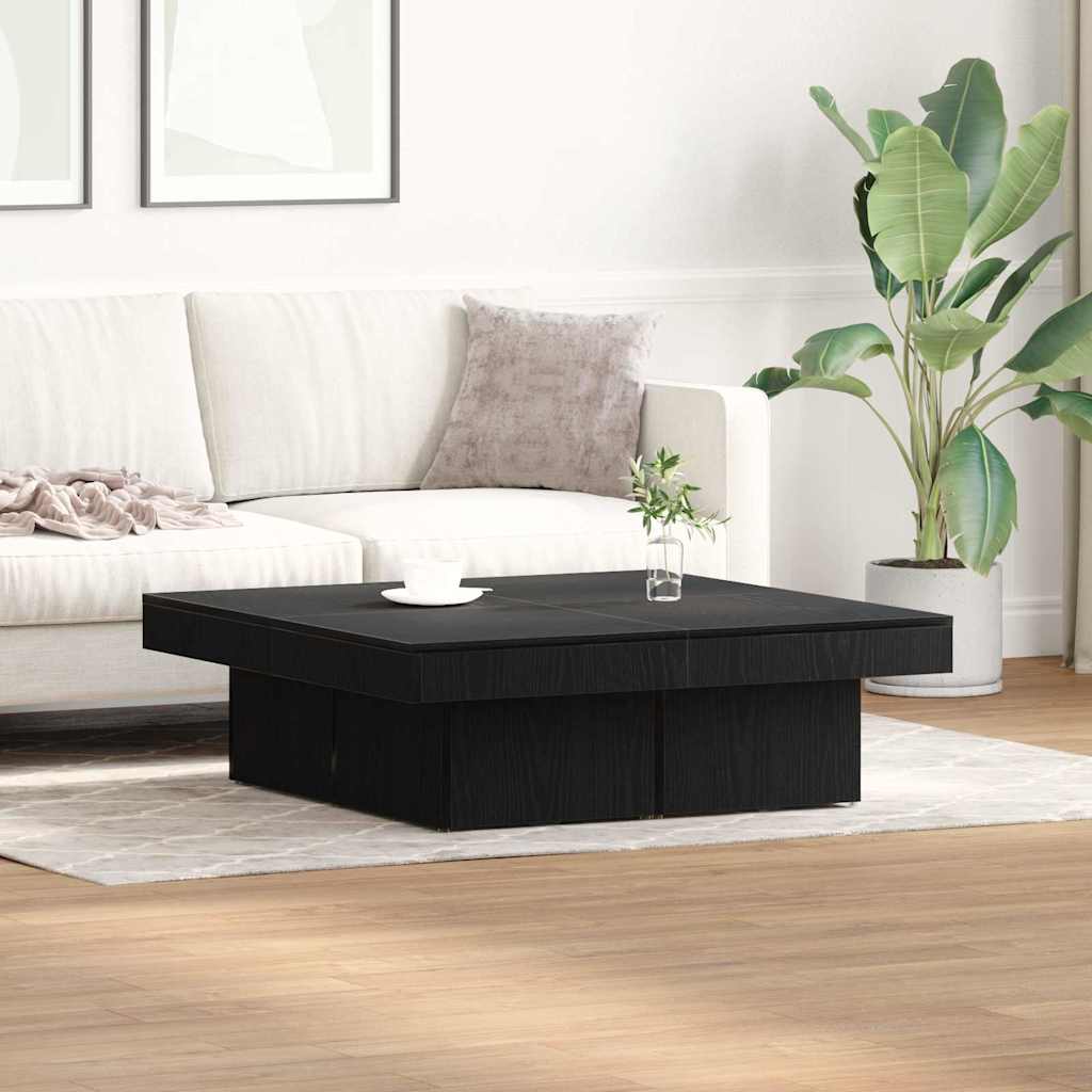 JUNG Vida Couchtisch Schwarz Eichen-Optik 90 x 90 x 28 cm Holzwerkstoff