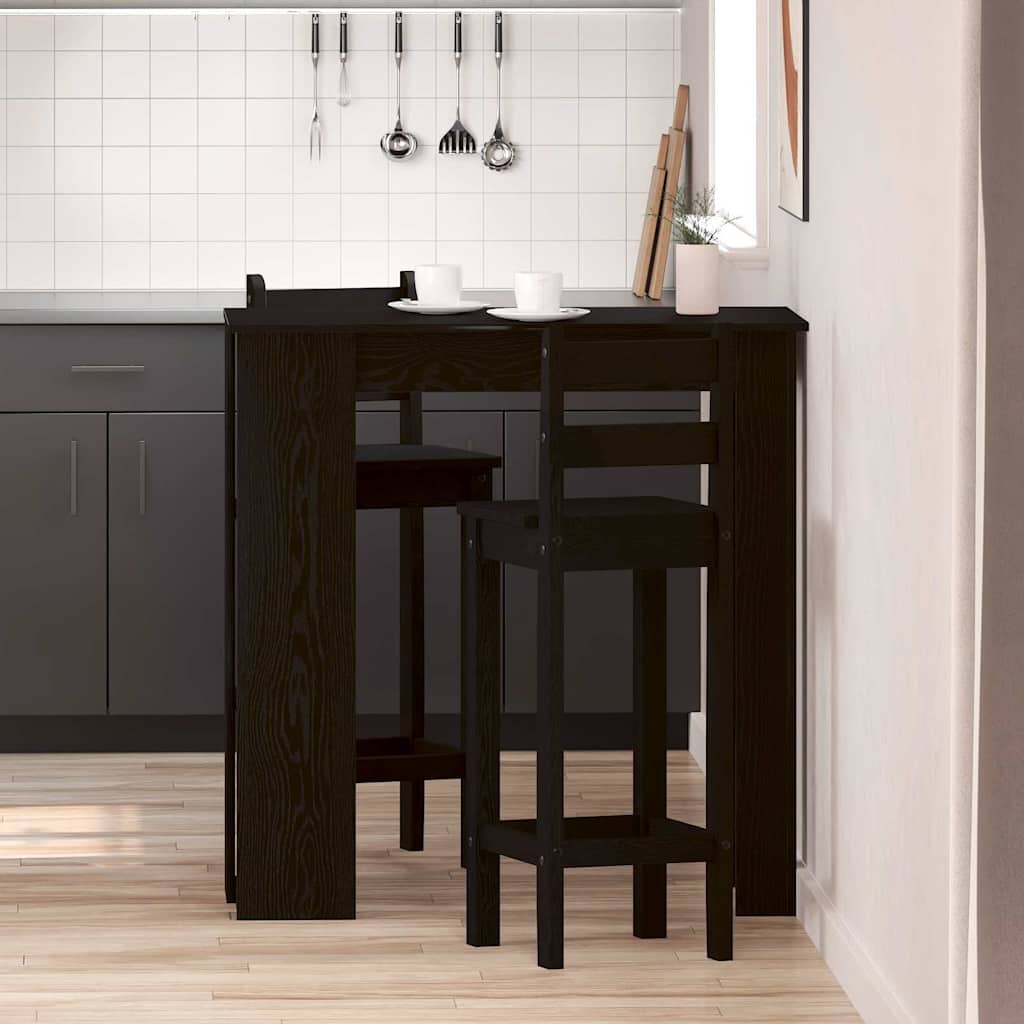 JUNG Vida Bartisch Schwarz Eichen-Optik 102 x 50 x 103,5 cm Holzwerkstoff