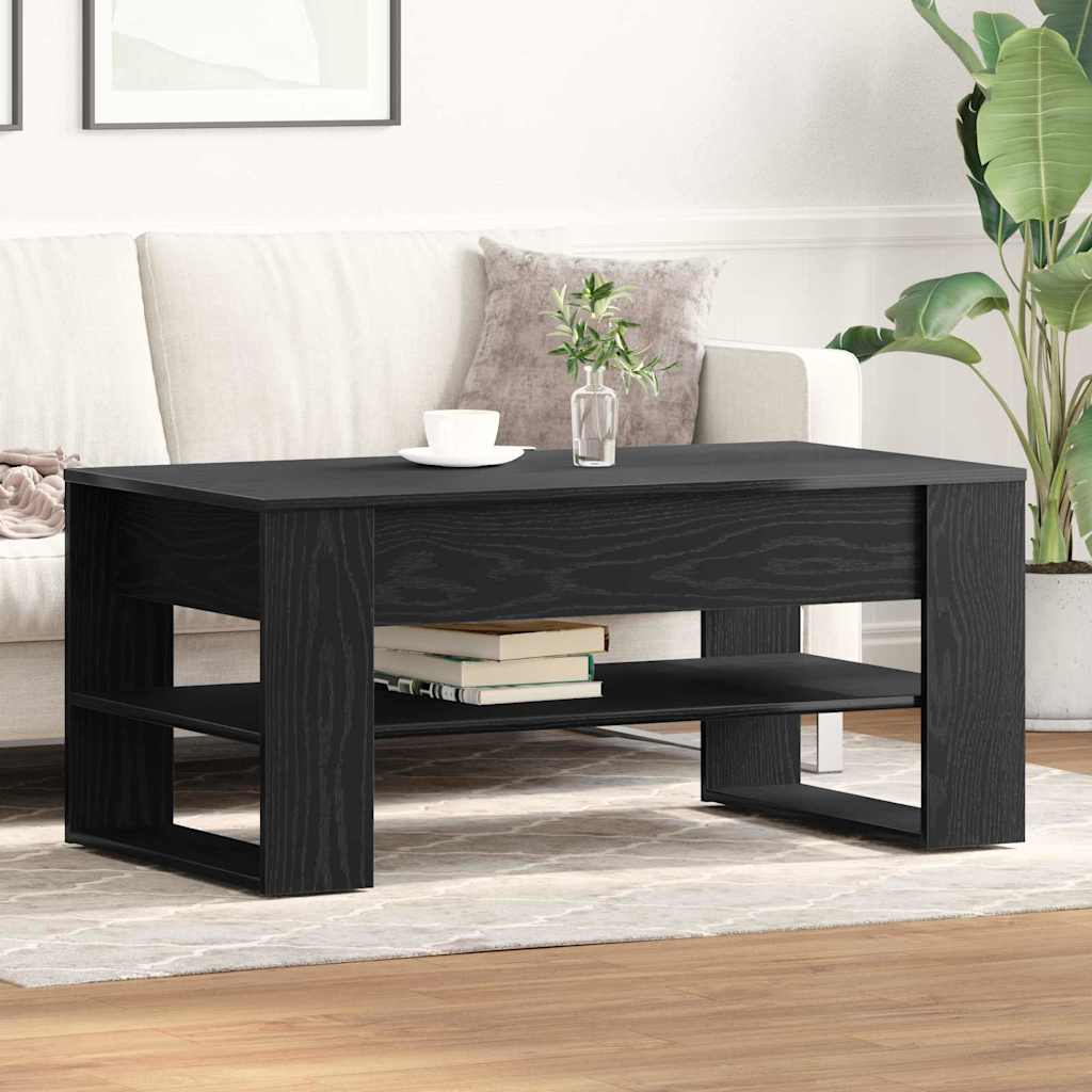 JUNG Vida Couchtisch Schwarz Eichen-Optik 102 x 55 x 45 cm Holzwerkstoff
