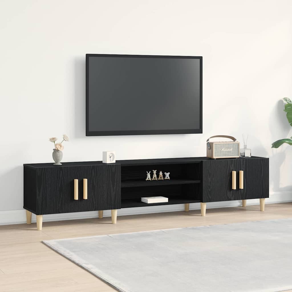 JUNG Vida TV-Schränk Schwarz Eichen-Optik 180 x 31,5 x 40 cm