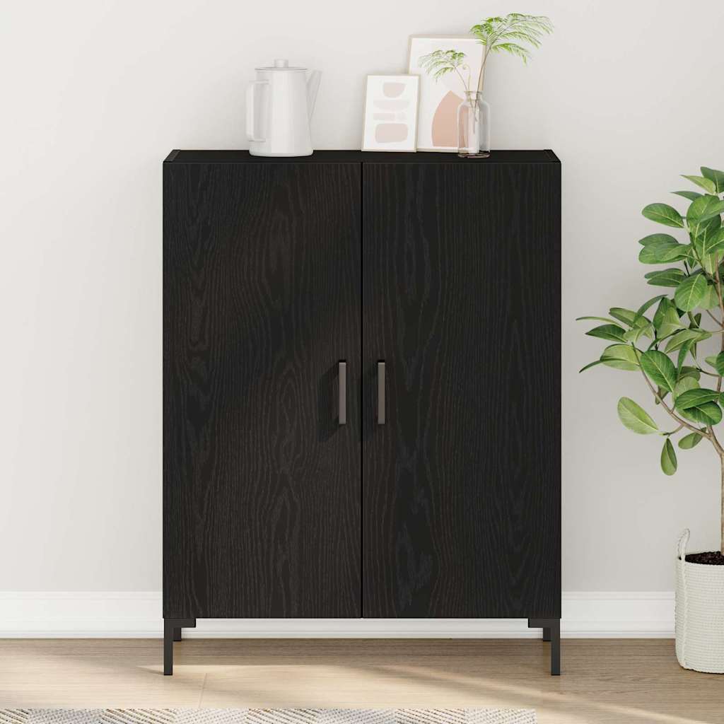 JUNG Vida Sideboard Schwarz Eichen-Optik 69,5 x 34 x 90 cm Holzwerkstoff