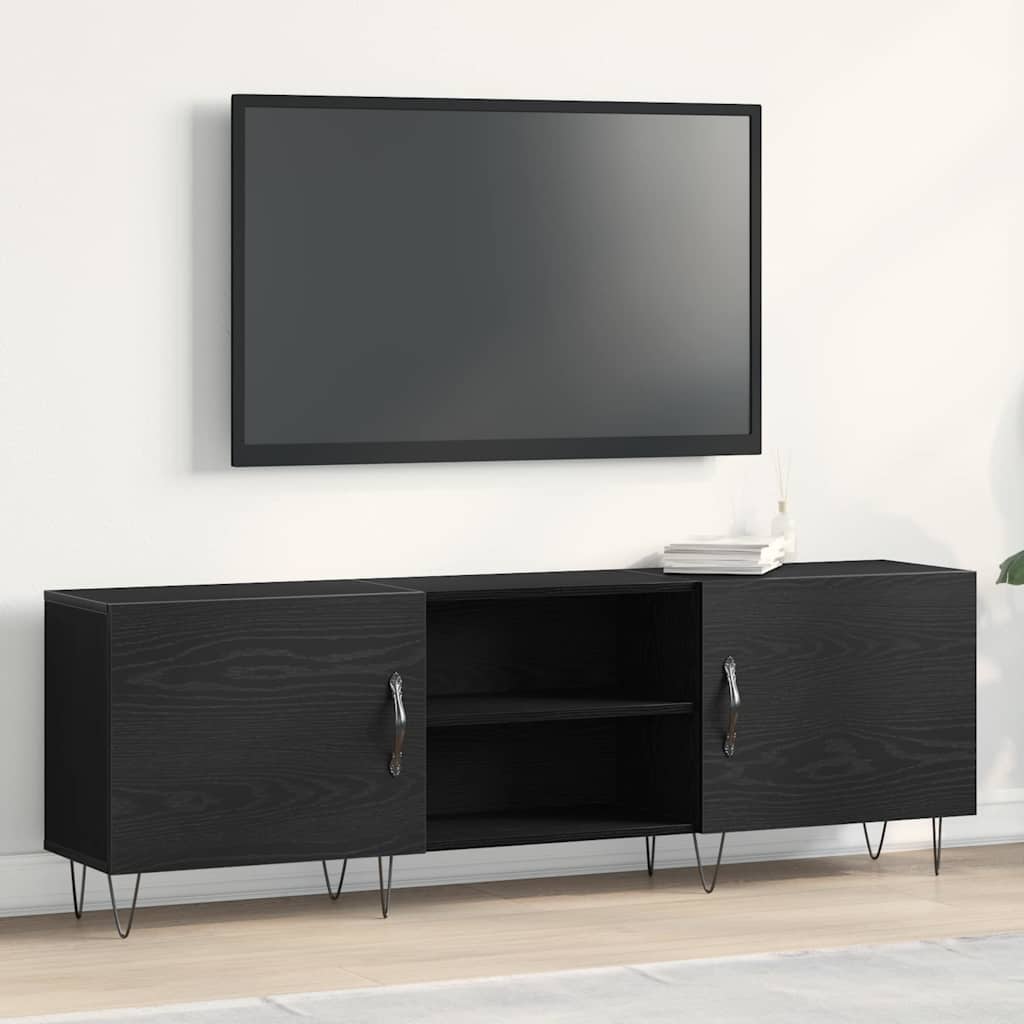 JUNG Vida TV-Schrankset Schwarz Eichen-Optik 150 x 30 x 50 cm