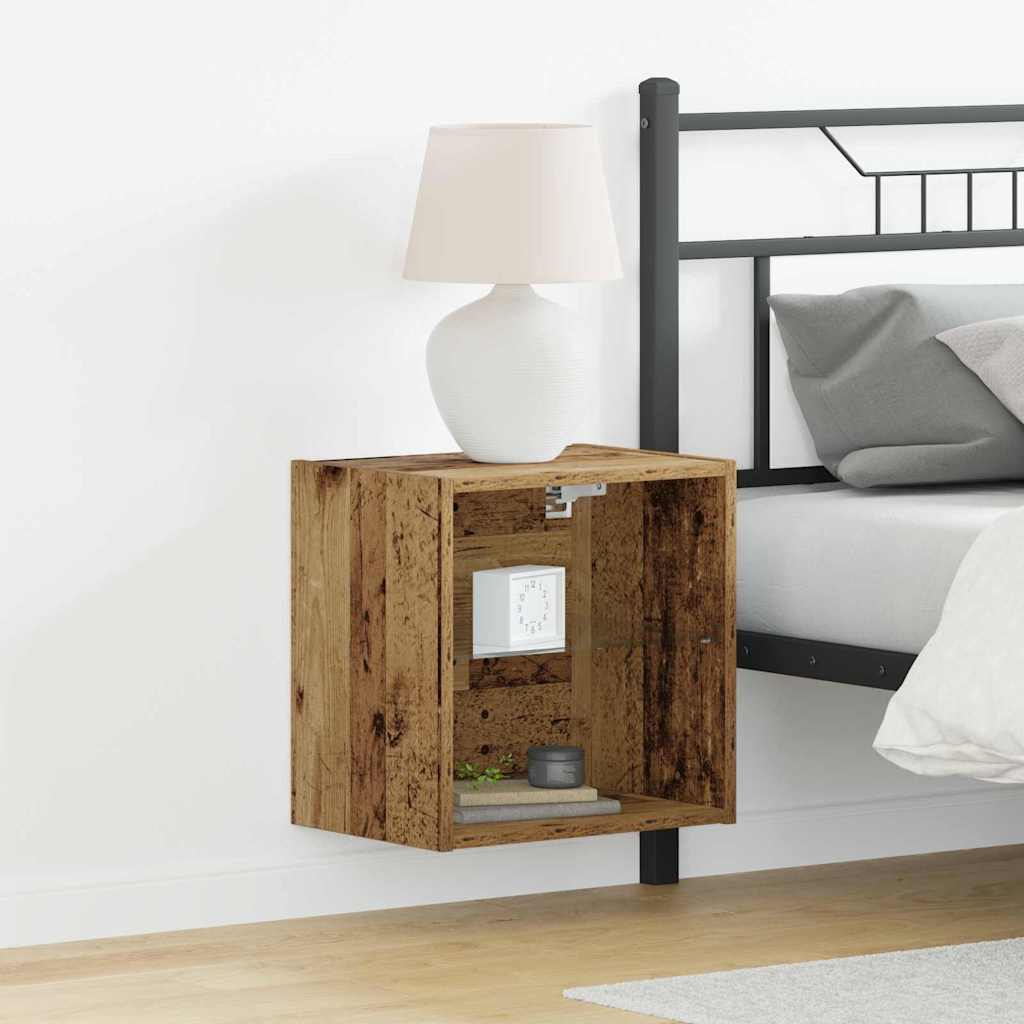 JUNG Vida Schwimmendes Regal mit LED-Licht 2 pcs Braun 40 x 28,5 x 40 cm