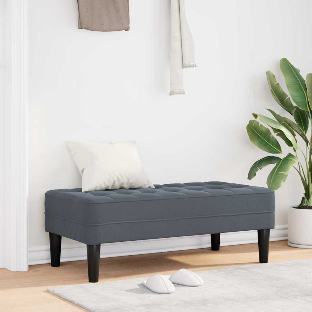 JUNG Vida Bank mit Kissen Dunkelgrau 113 x 57 x 39 cm Samt
