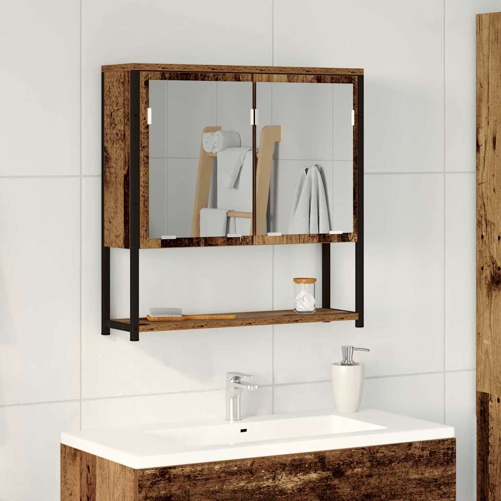 JUNG Vida Spiegelschrank mit Regal Altholz 60 x 16 x 60 cm Holzwerkstoff