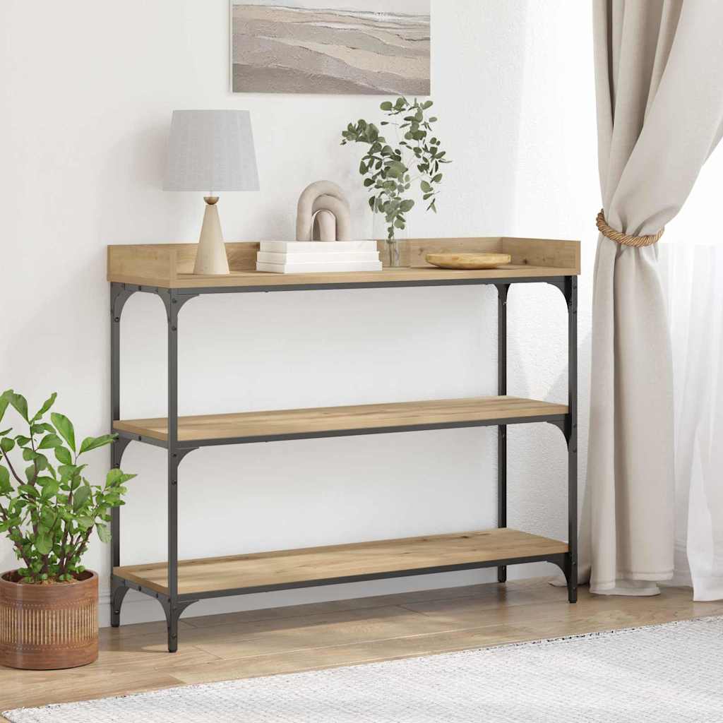 JUNG Vida Konsolentisch mit Regal Artisan-Eiche 100 x 30 x 80 cm