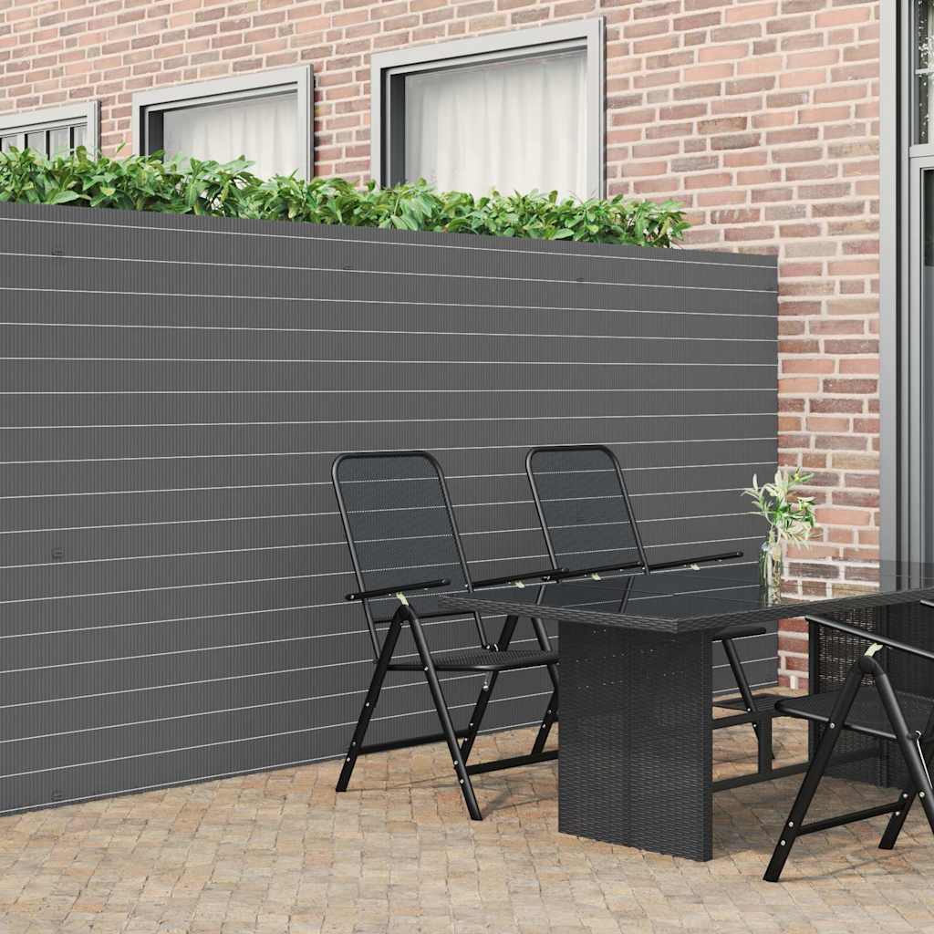 JUNG Vida Gartenzaun Doppelseitig Grau 1,8x5 m PVC