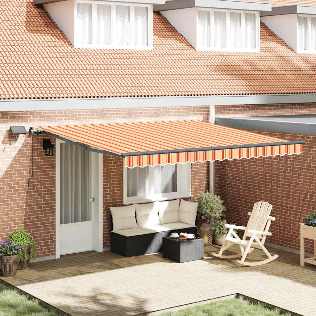 JUNG Vida Einziehbare Markise Gelb und Orange 400 x 300 cm Stoff