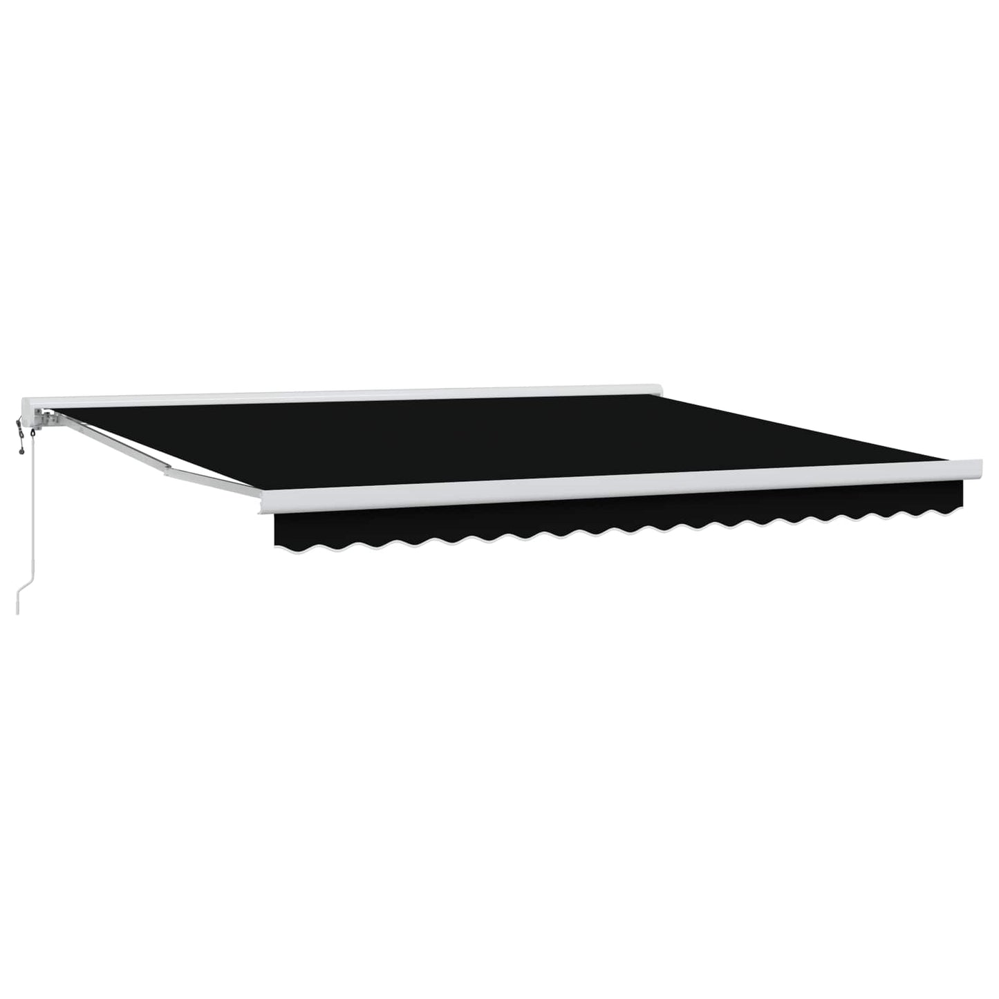 JUNG Vida Einziehbare Markise Schwarz 400 x 300 cm Stoff und Metall
