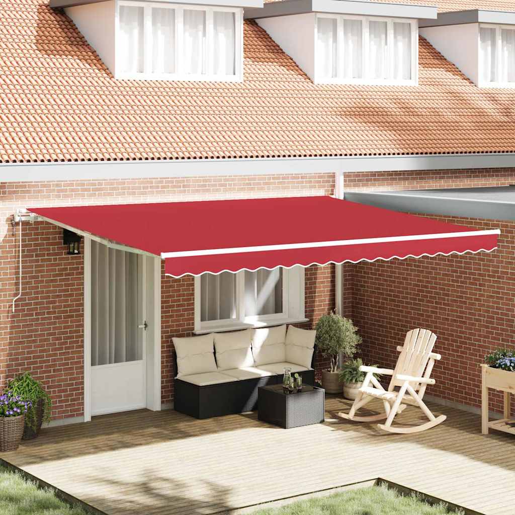 JUNG Vida Einziehbare Markise Rot 450 x 350 cm Stoff