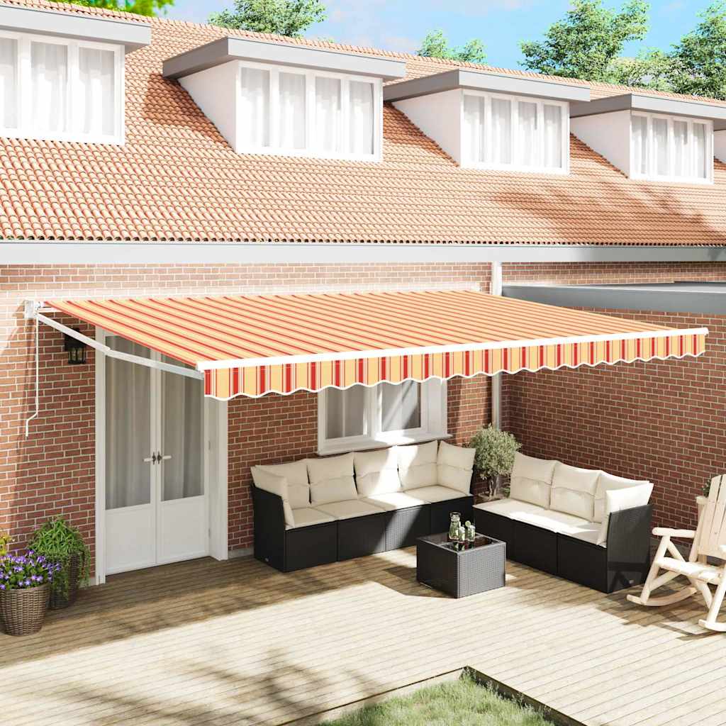 JUNG Vida Markise Gelb und Orange 500 x 300 x 165 cm Polyester und Metall