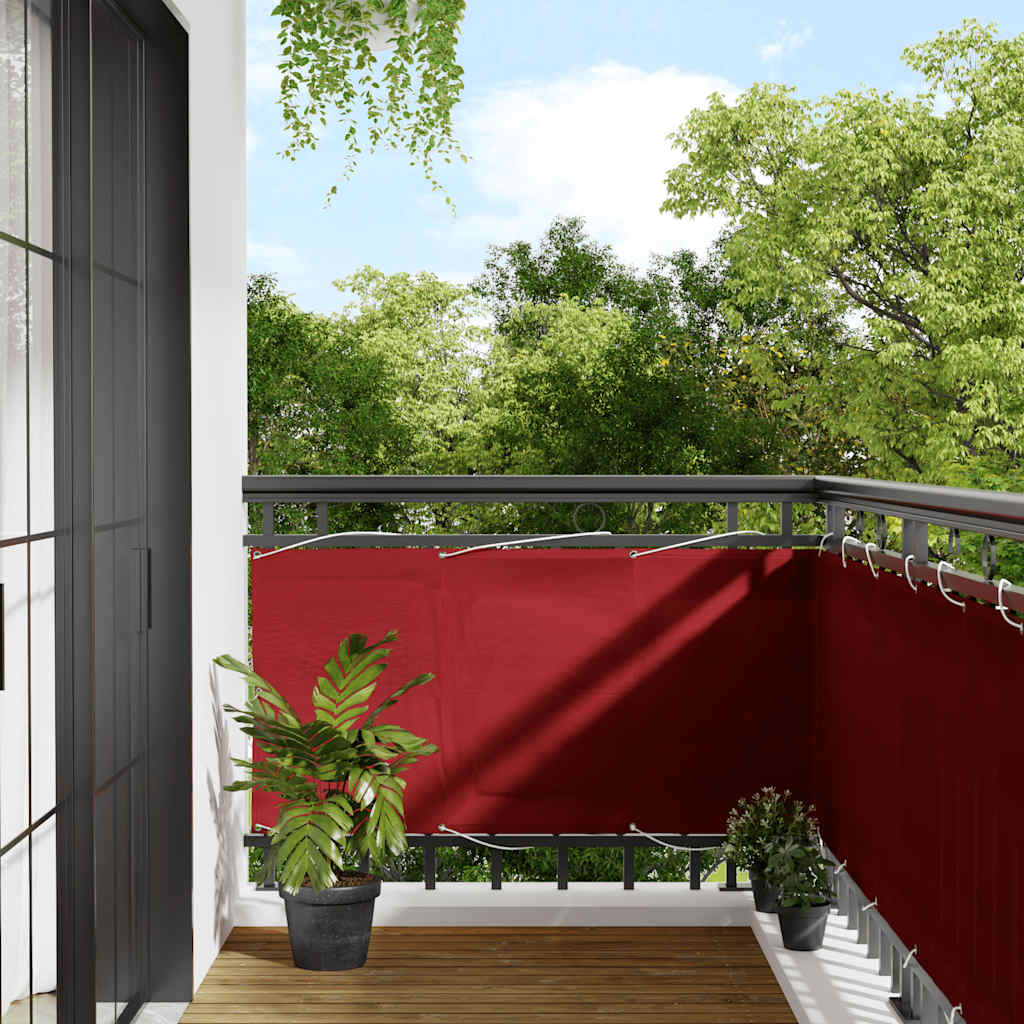 JUNG Vida Balkon-Sichtschutz Rot 75x700 cm 100 % Polyester-Oxford