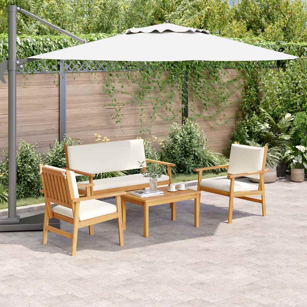 JUNG Vida Gartensofa-set 4 pcs Braun 120 x 65,5 x 79 cm Massivholz Akazie