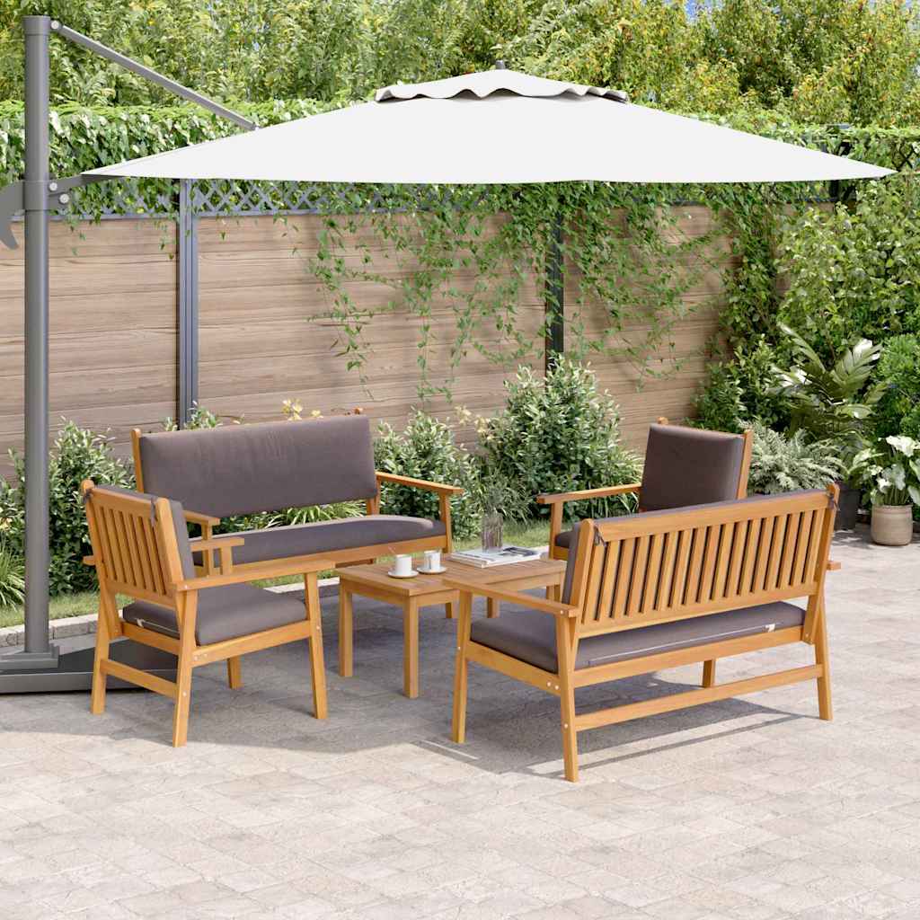 JUNG Vida Gartensofa-set 5 pcs Braun Massivholz Akazie