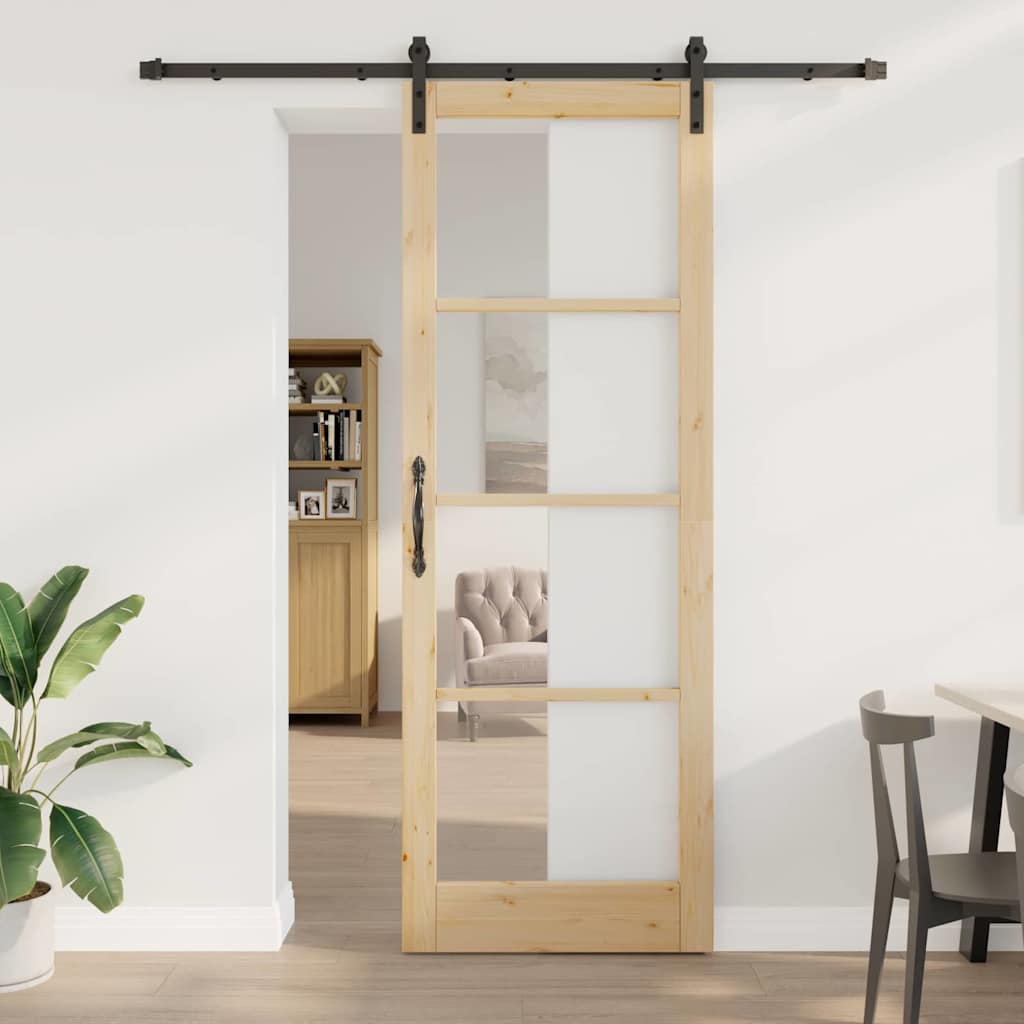 JUNG Vida Schiebetür ORKDAL Natürlich und Schwarz 83 x 232 cm