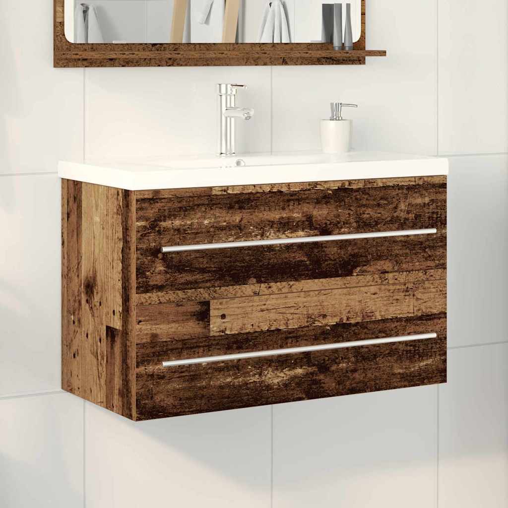 JUNG Vida Waschbeckenschrank Wandmontiert 2 pcs Altholz 80 x 38,5 x 48 cm