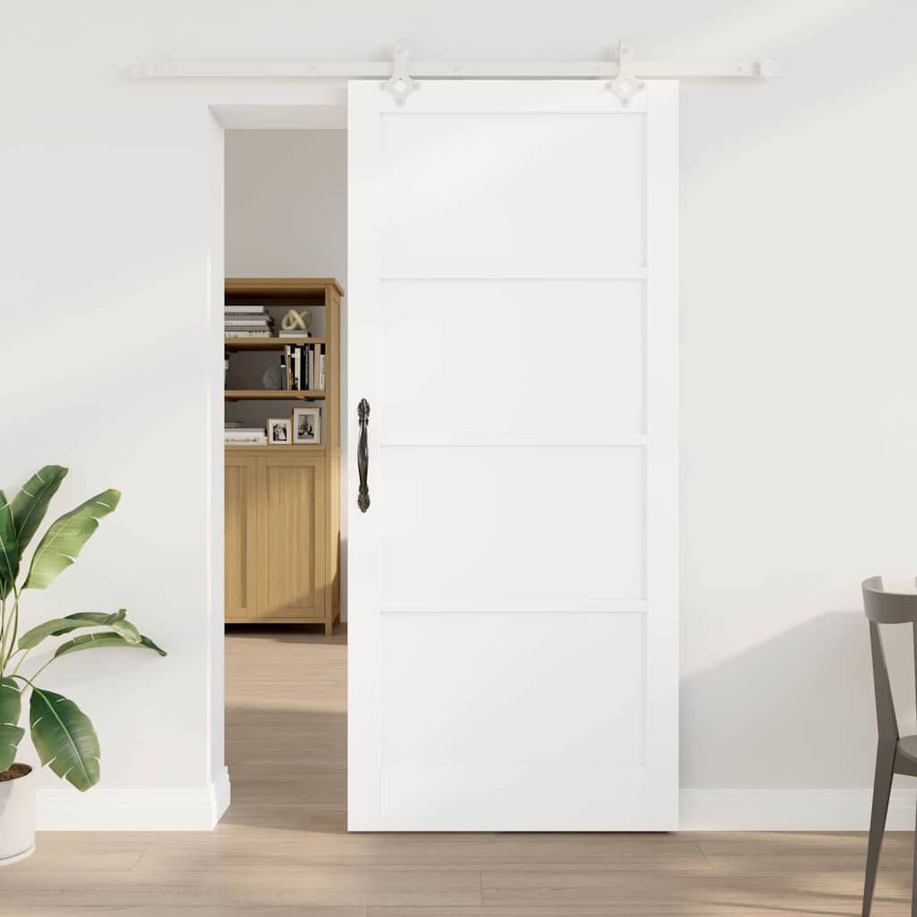 JUNG Vida Schiebetür Weiß 93 x 211 cm Massives Kiefernholz