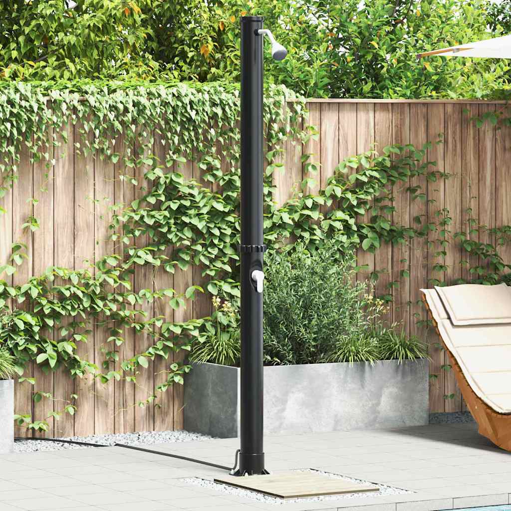 JUNG Vida Außen Solardusche Schwarz 217 cm PVC und Aluminium