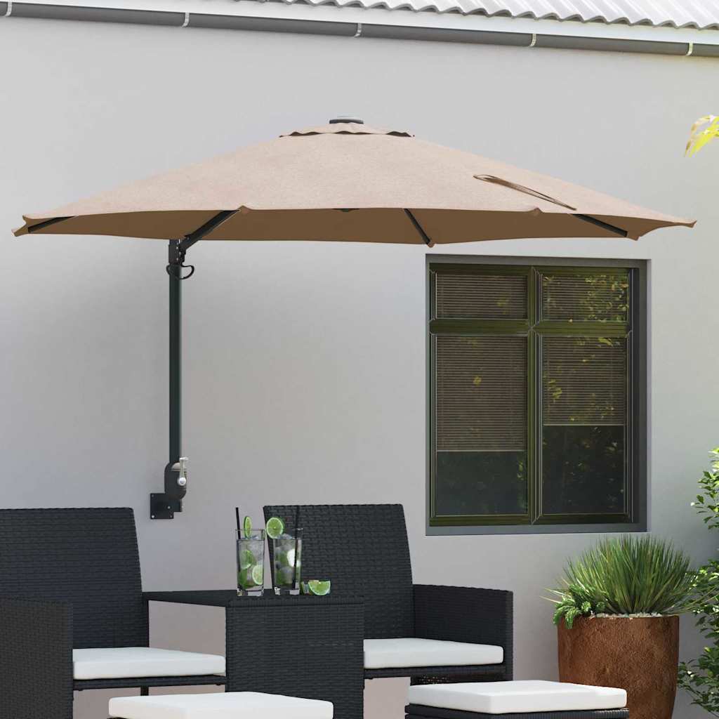 JUNG Vida Garten-Sonnenschirm Taupe 248 x 248 x 148 cm