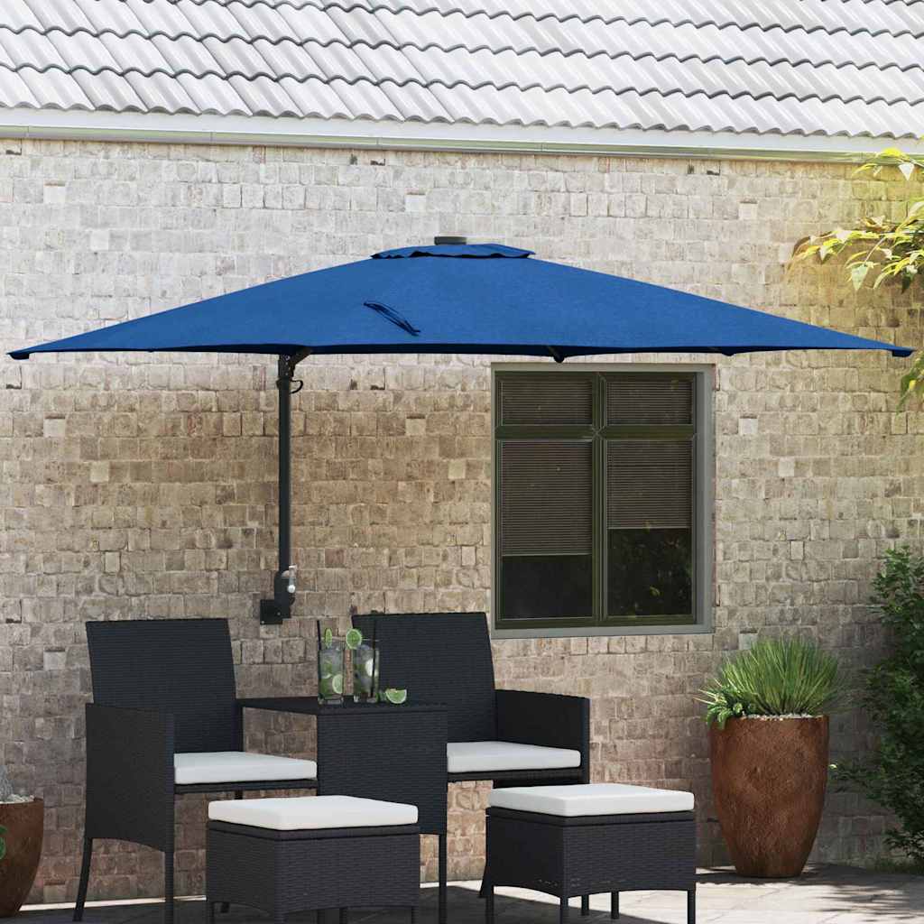 JUNG Vida Garten-Sonnenschirm Azurblau 248,5 x 247,5 x 160 cm