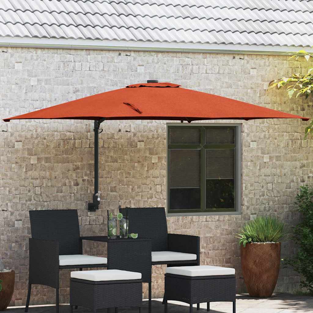 JUNG Vida Garten-Sonnenschirm Terrakotta 248,5 x 247,5 x 160 cm