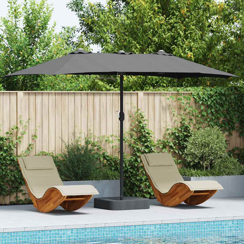 JUNG Vida Garten-Sonnenschirm Anthrazit 385 x 209 x 244 cm