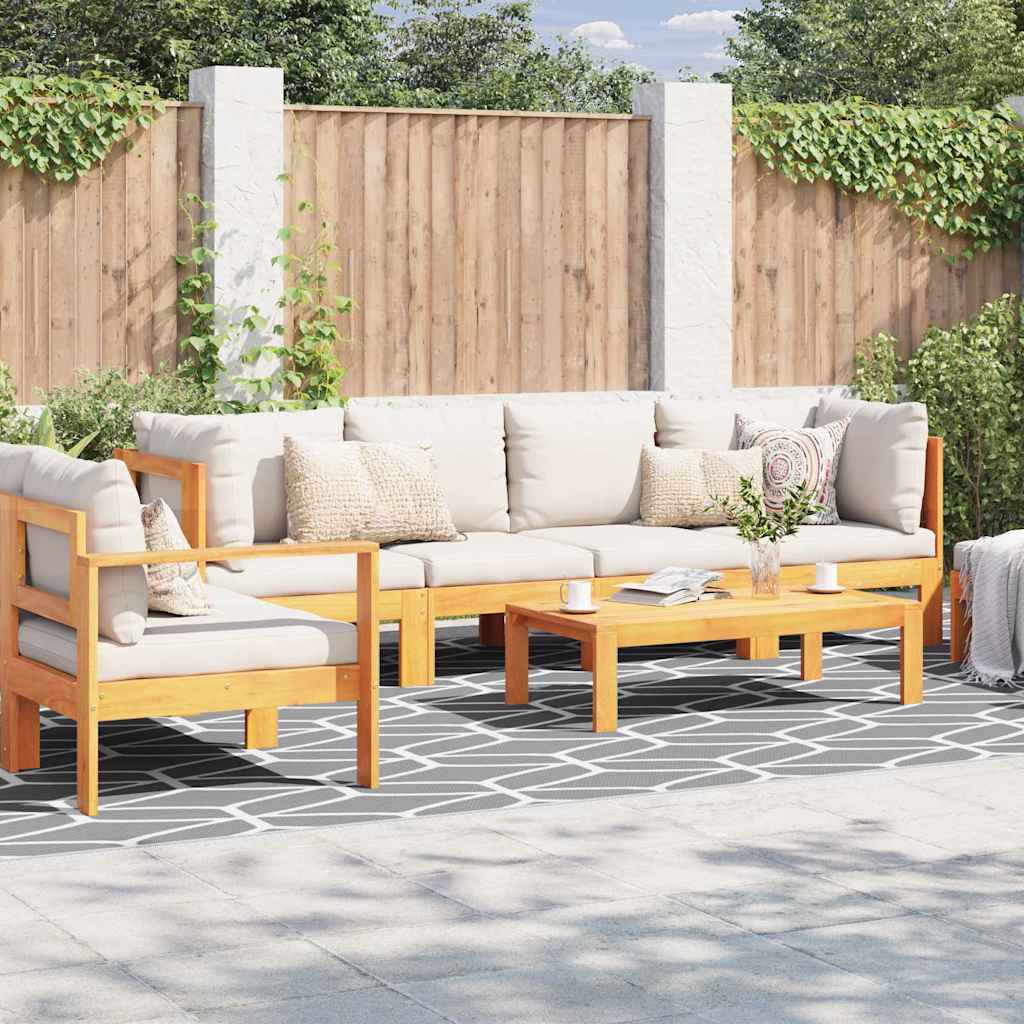 JUNG Vida Outdoor-Teppich Geometrisch ARAKIL Grau und Weiß 600 x 250 cm