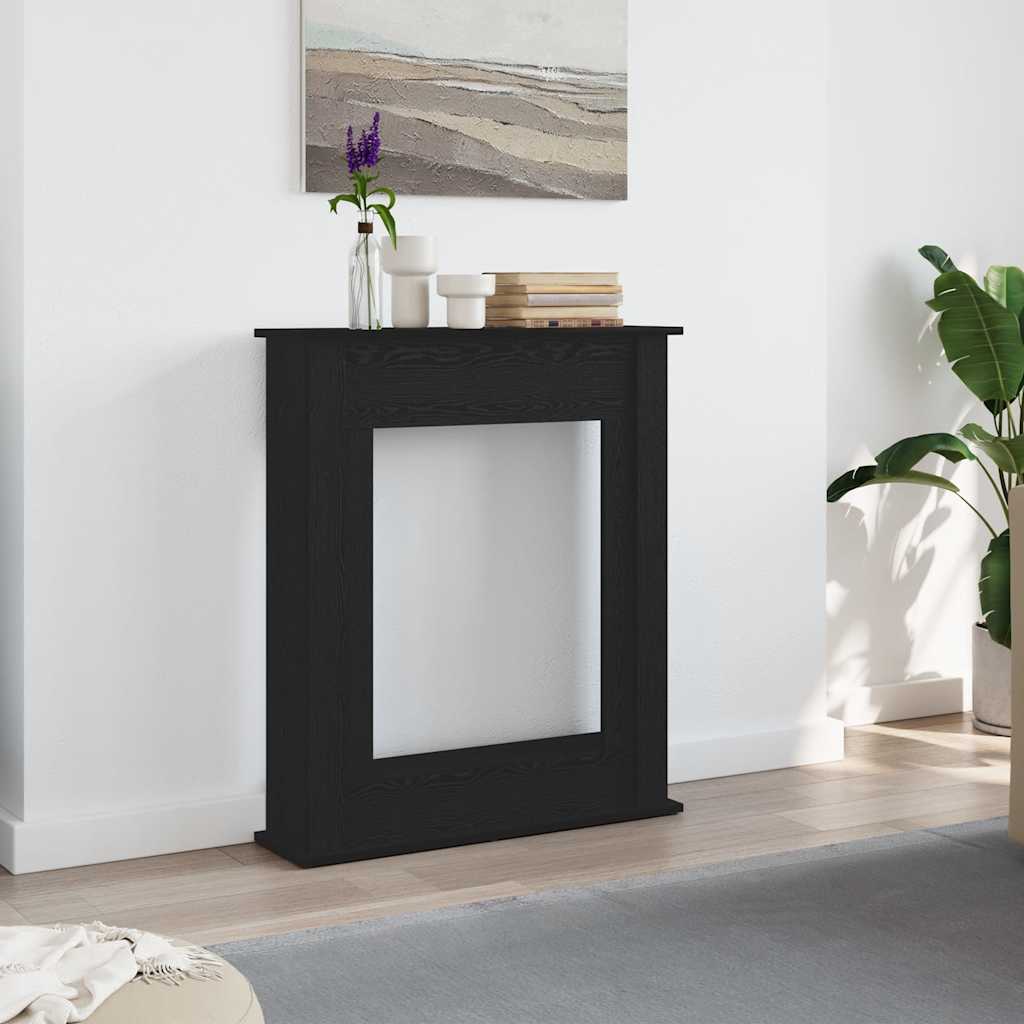 JUNG Vida Kaminumrandung Schwarz Eichen-Optik 75x20x87,5 cm Holzwerkstoff