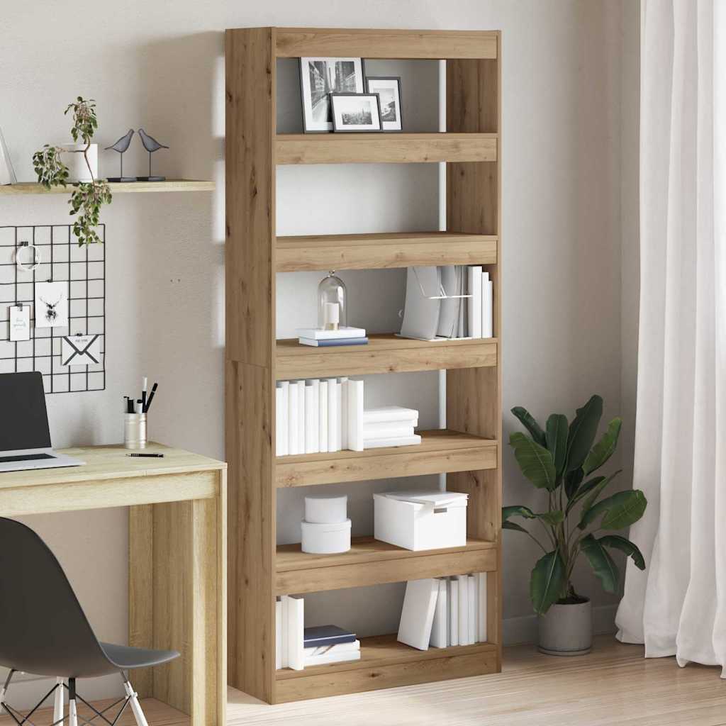 JUNG Vida Bücherregal Artisan-Eiche 80 x 30 x 198 cm Holzwerkstoff