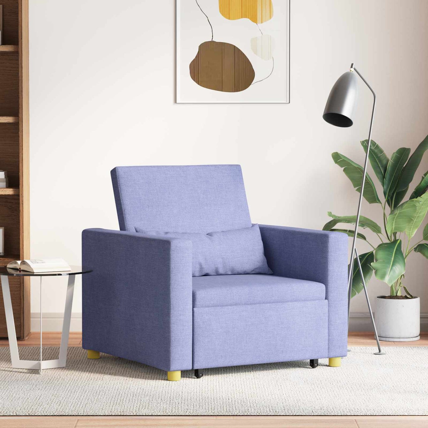 JUNG Vida Ausziehbare Schlafcouch Einzel Jeans blau 90 x 165 x 87 cm