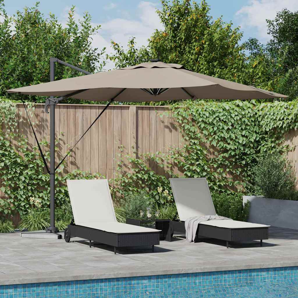 JUNG Vida Sonnenschirm Taupe 286 x 284 x 270 cm Aluminium und Polyester