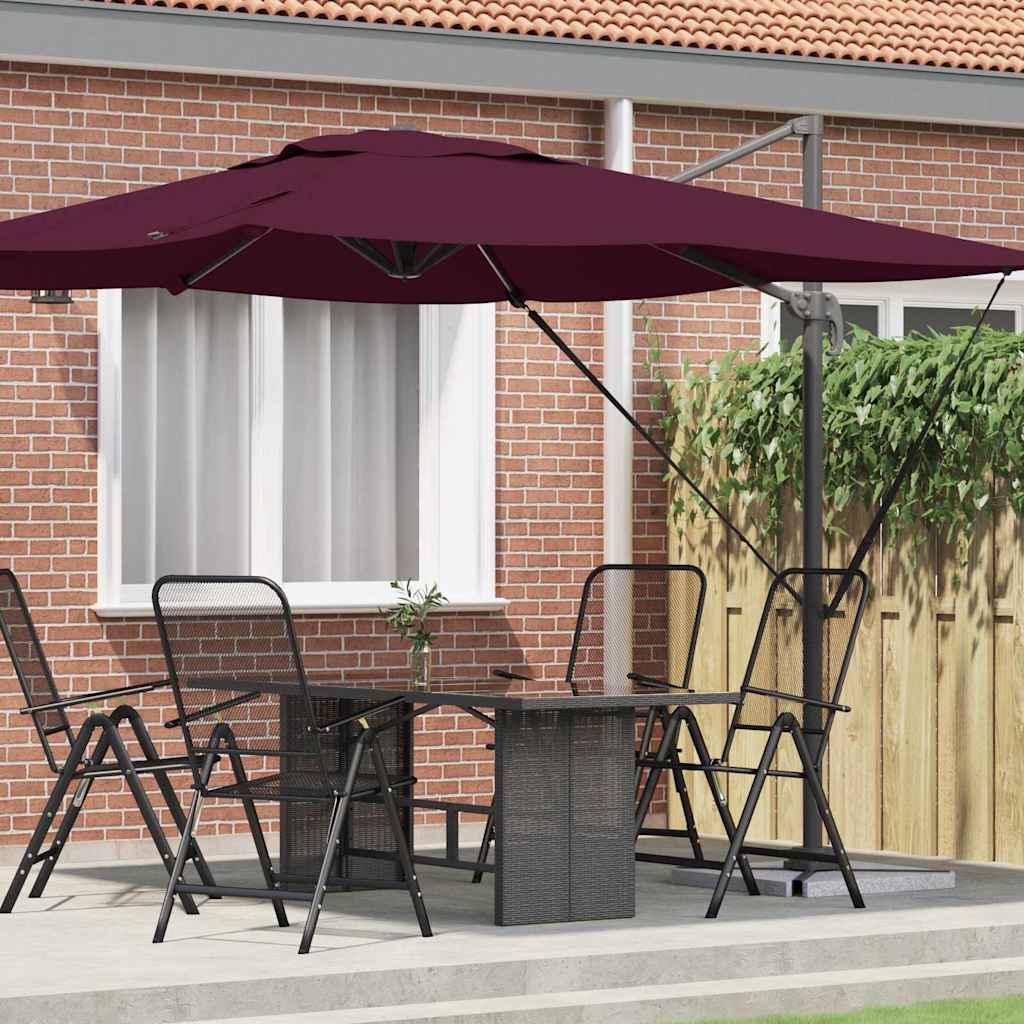 JUNG Vida Roma Parasol Rot 286 x 284 x 265 cm Aluminium und Polyester
