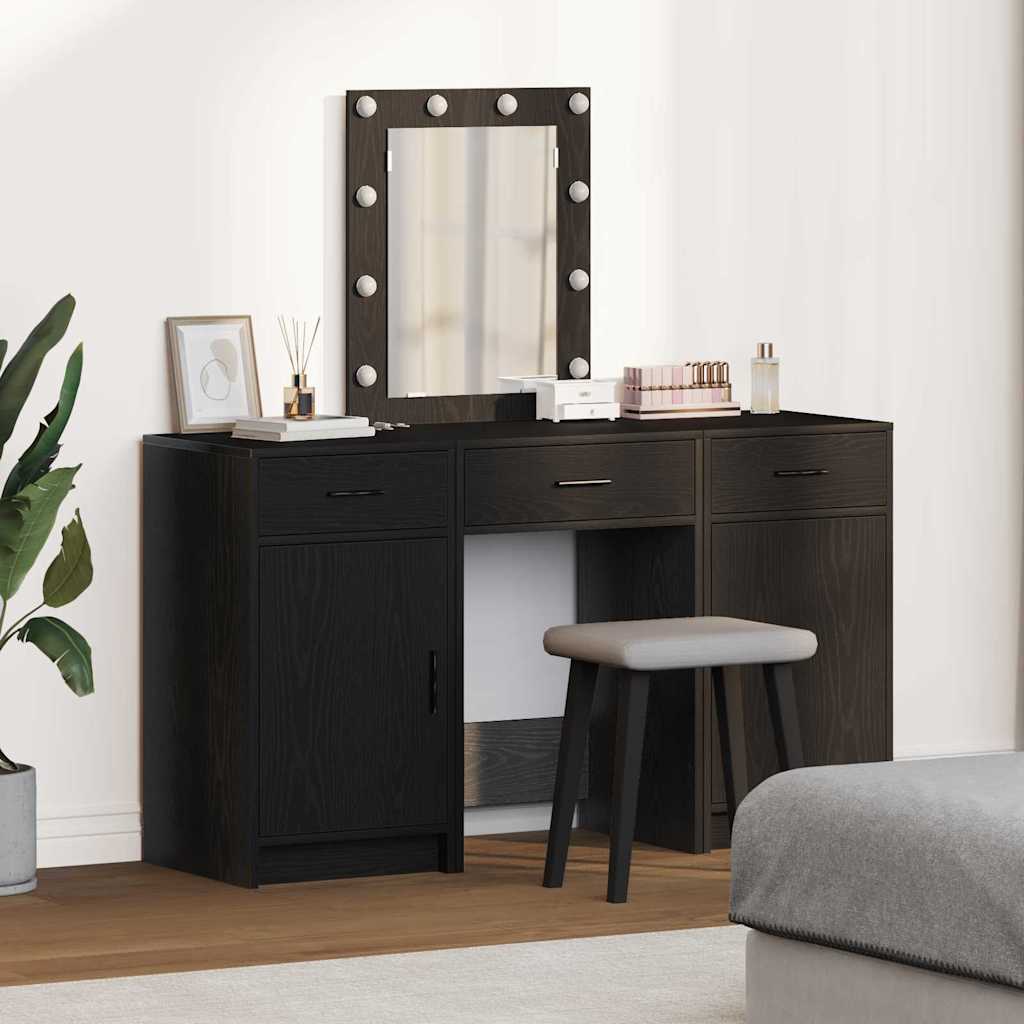 JUNG Vida Schminktisch mit Tür Schwarz 50 x 41 x 135 cm Holzwerkstoff