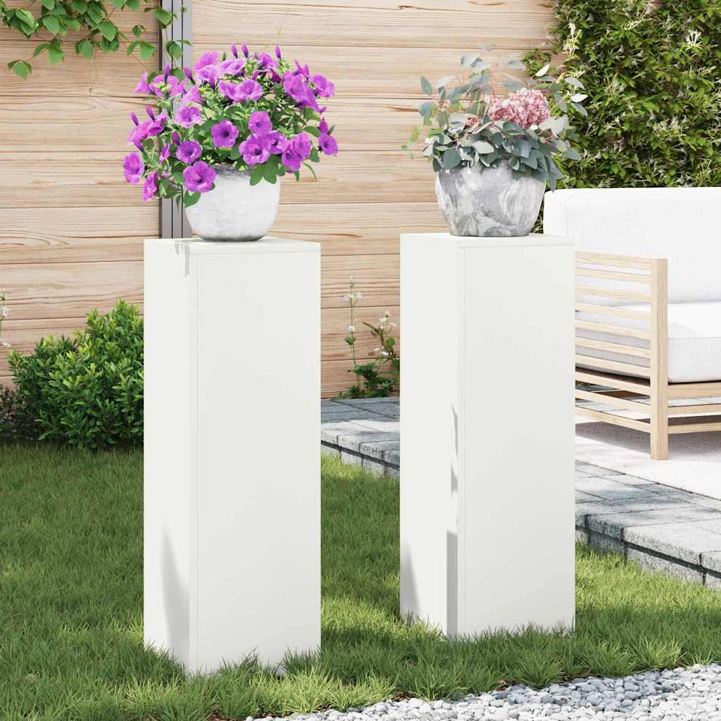 JUNG Vida Pflanzenständer 2 pcs Weiß 24 x 24 x 75 cm Stahl