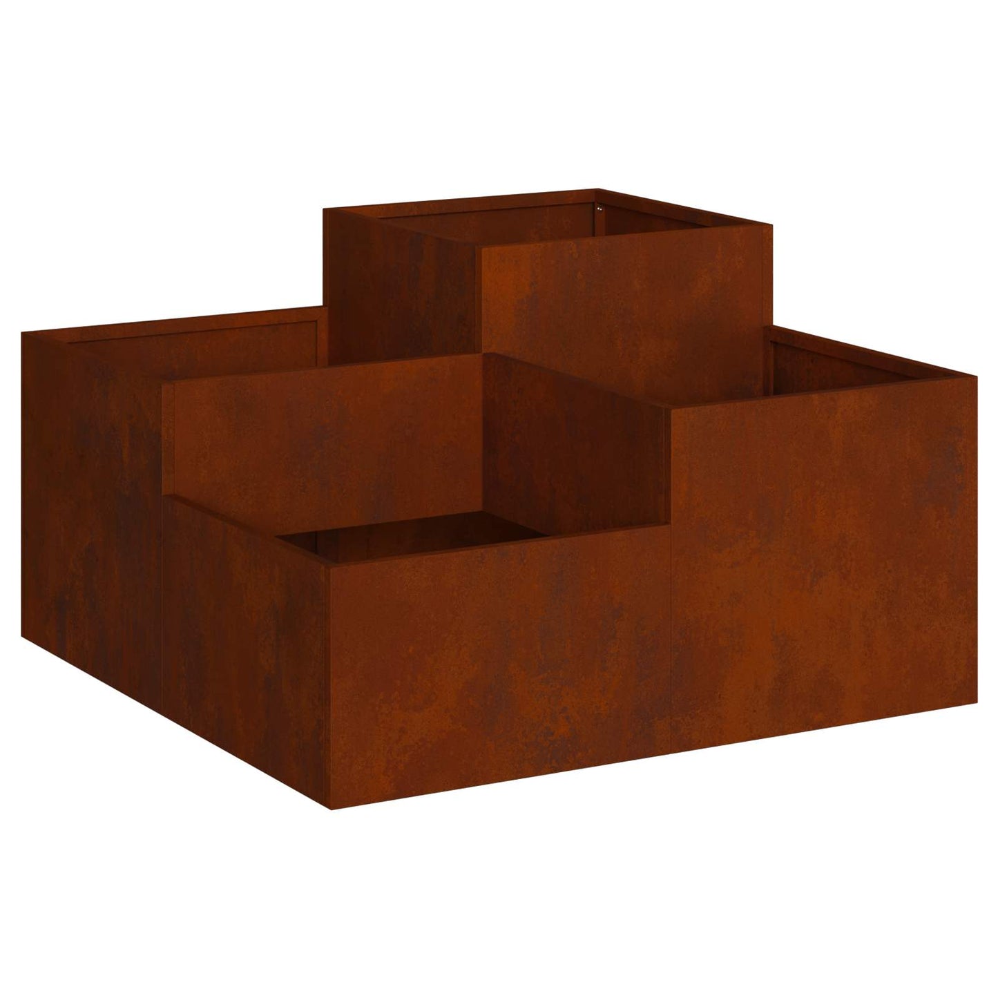 JUNG Vida Gartenblumentopf Rostig 80 x 80 x 48 cm Wetterfeststahl