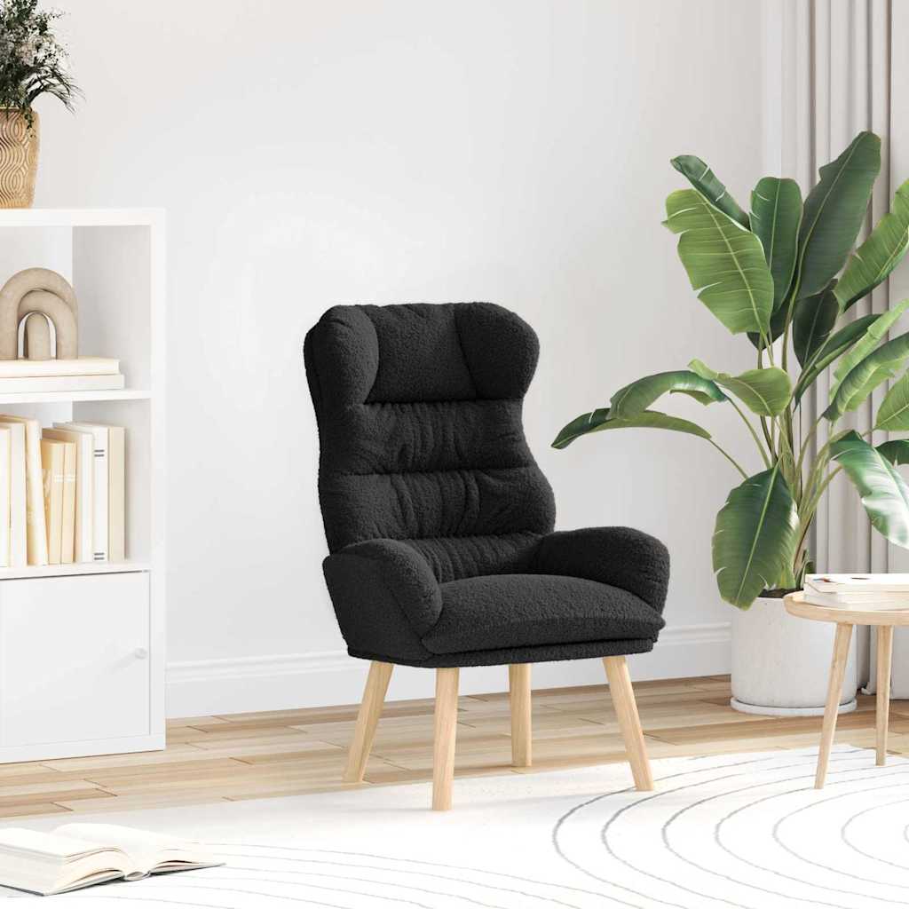 JUNG Vida Sessel Schwarz 69 x 74 x 93 cm Sherpa-Stoff