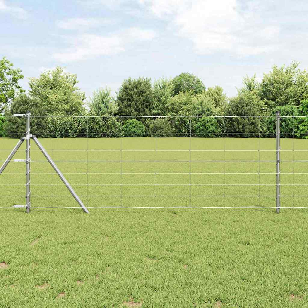 JUNG Vida Feldzaun Silber 100 x 0,8 m Verzinkter Stahl