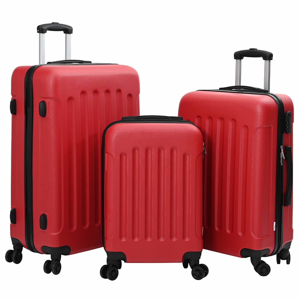 JUNG Vida Koffer mit Schloss 3 pcs Rot 50 x 31 x 78 cm ABS Kunststoff