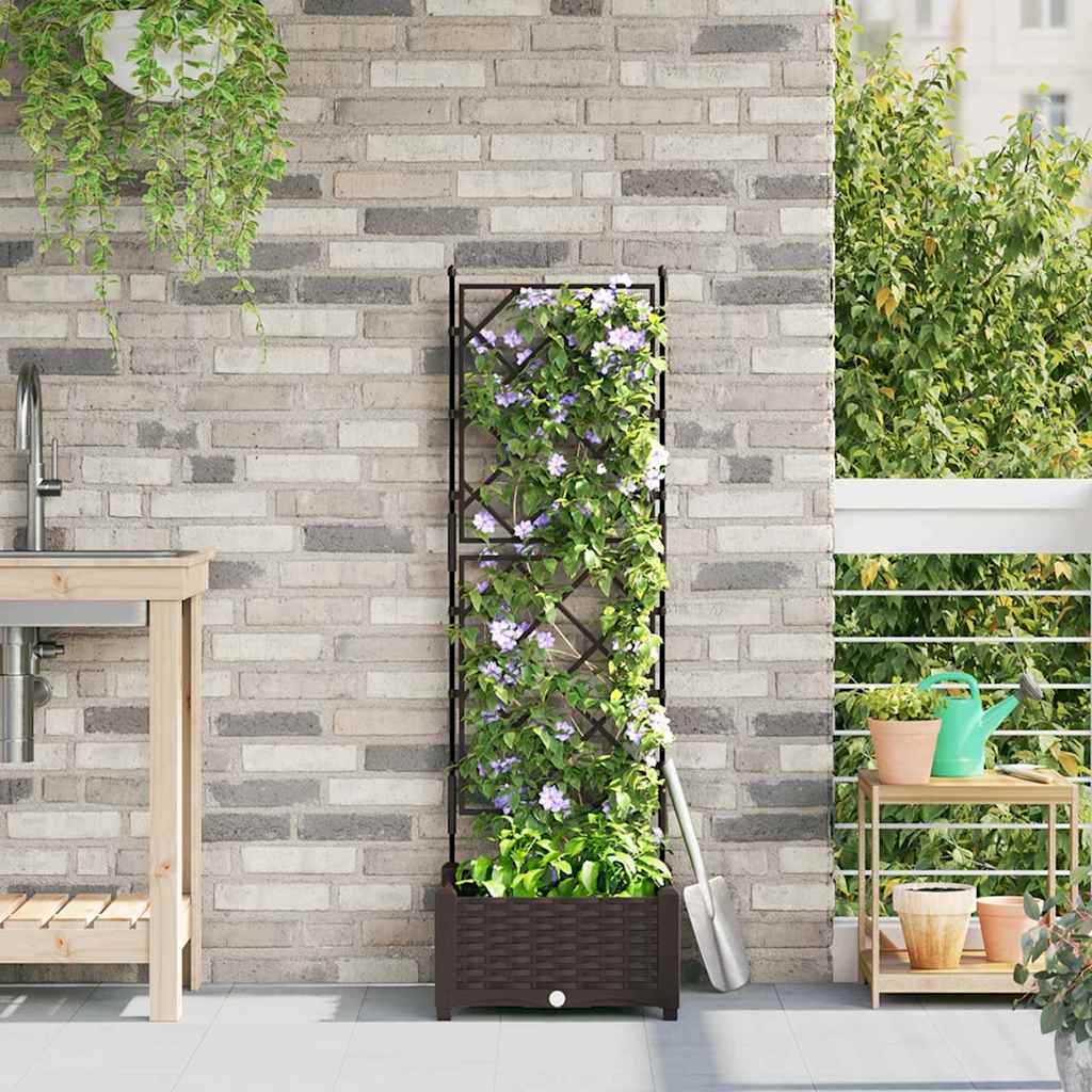 JUNG Vida Garten-Pflanzgefäß Braun 40 x 40 x 125,5 cm Stahl